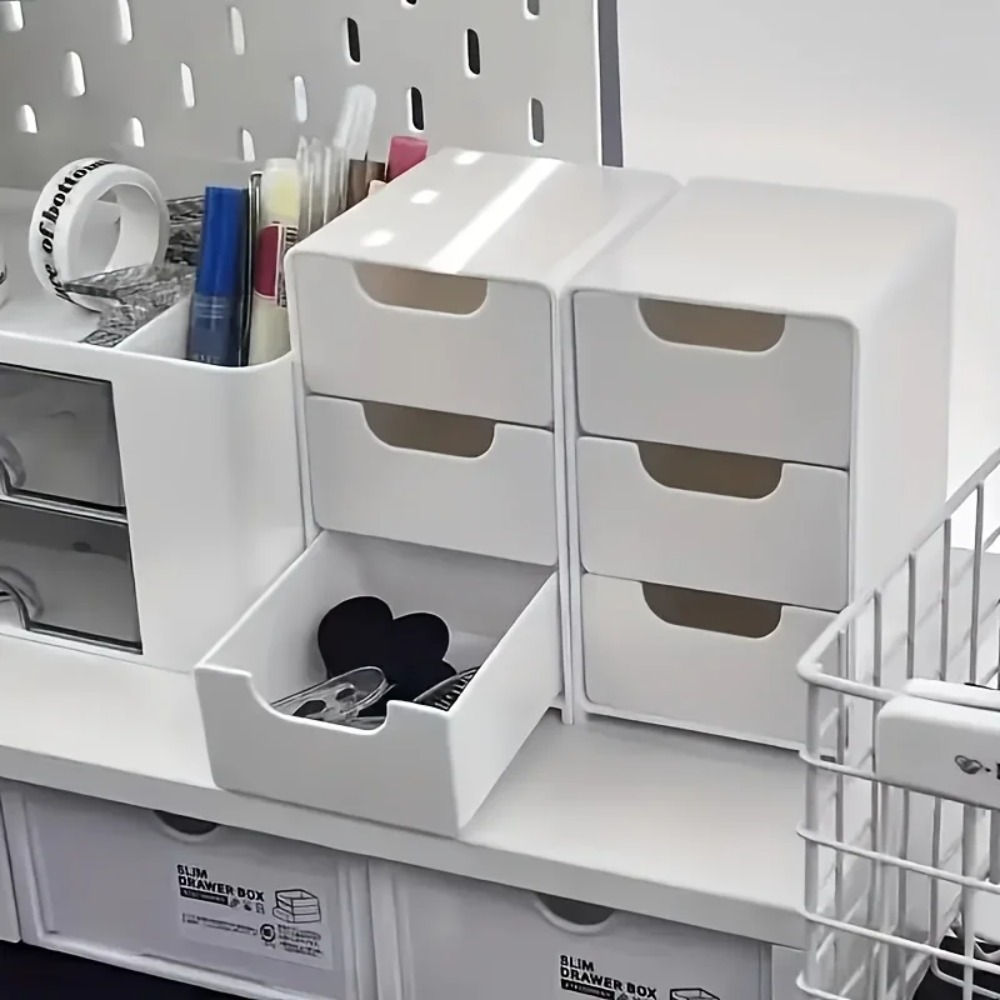 Office Drawer Organizer - Стильный 3-ярусный настольный органайзер с ящиками