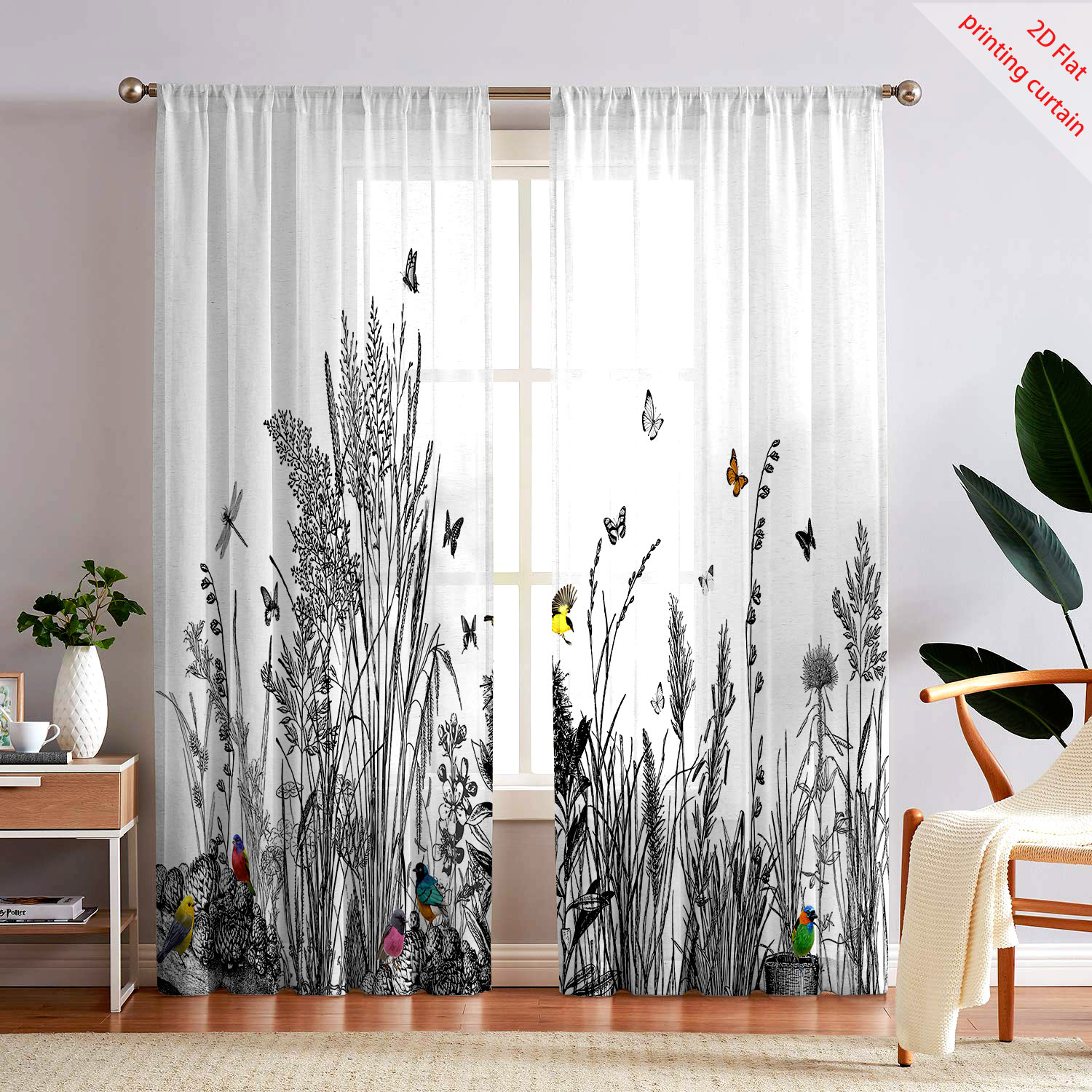 Home Office With Plants - Прозрачная декоративная пленка для окон с