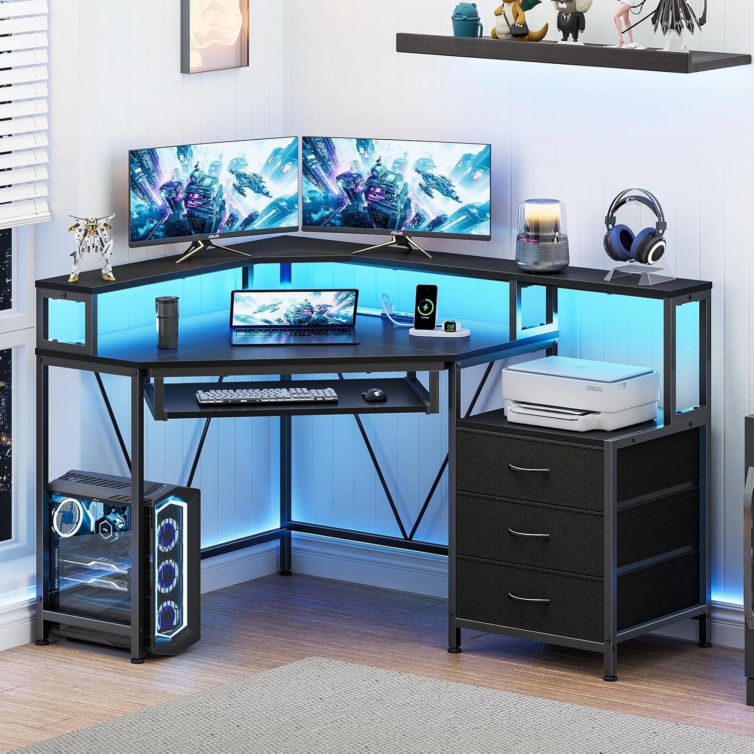 Desk Drawer Small - Угловой стол 47 дюймов с ящиками,