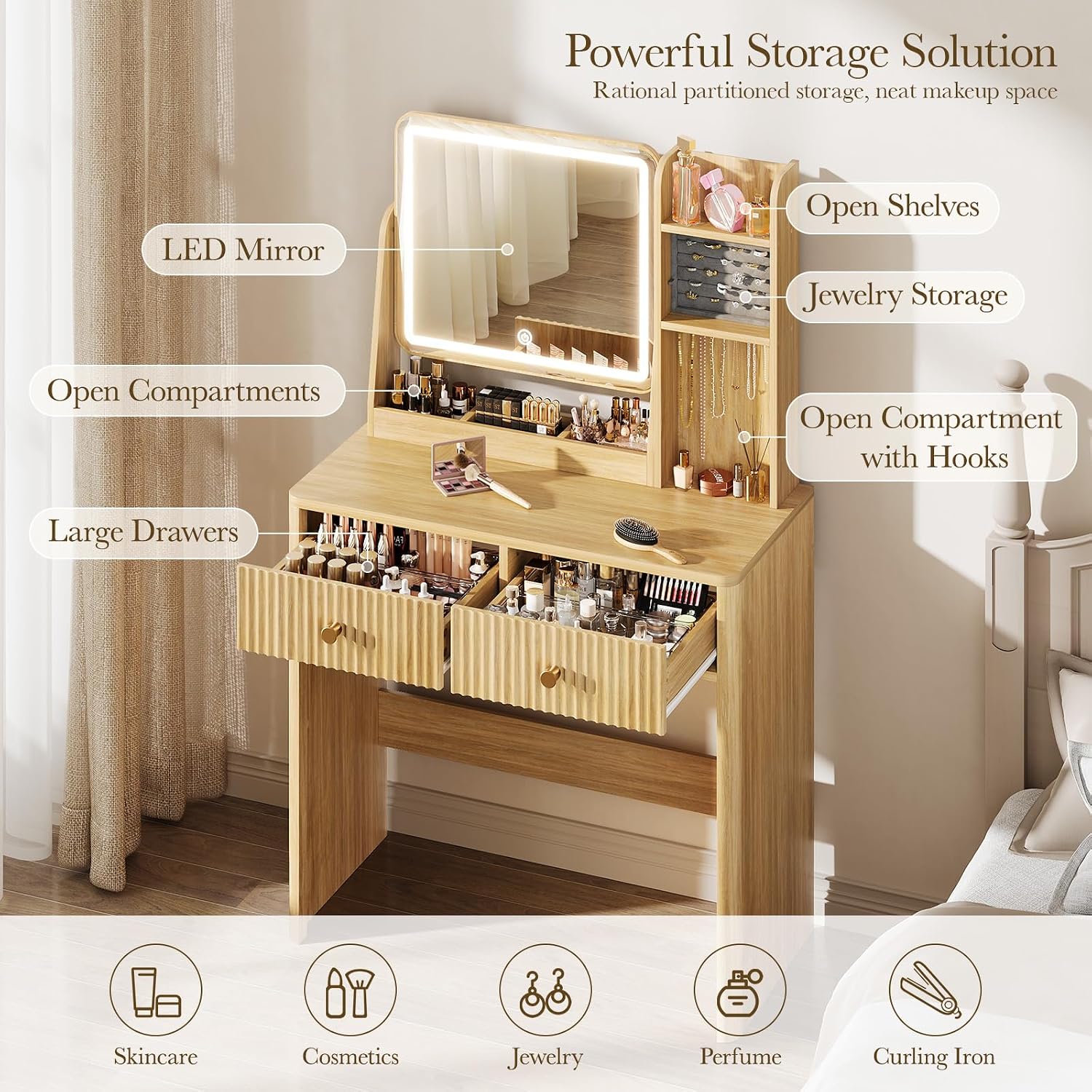Туалетный столик с рифленой от – обзор и цена Desk Drawer Small