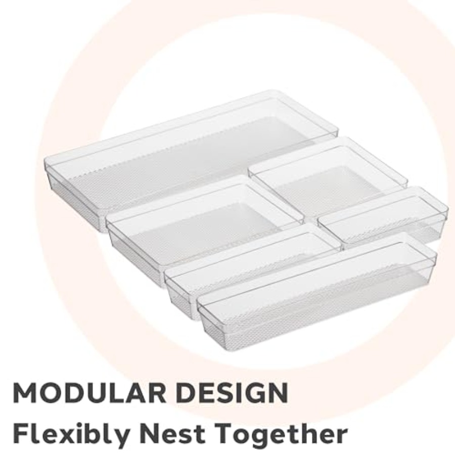 Прозрачный органайзер для ящик – обзор и цена Office Drawer Organizer