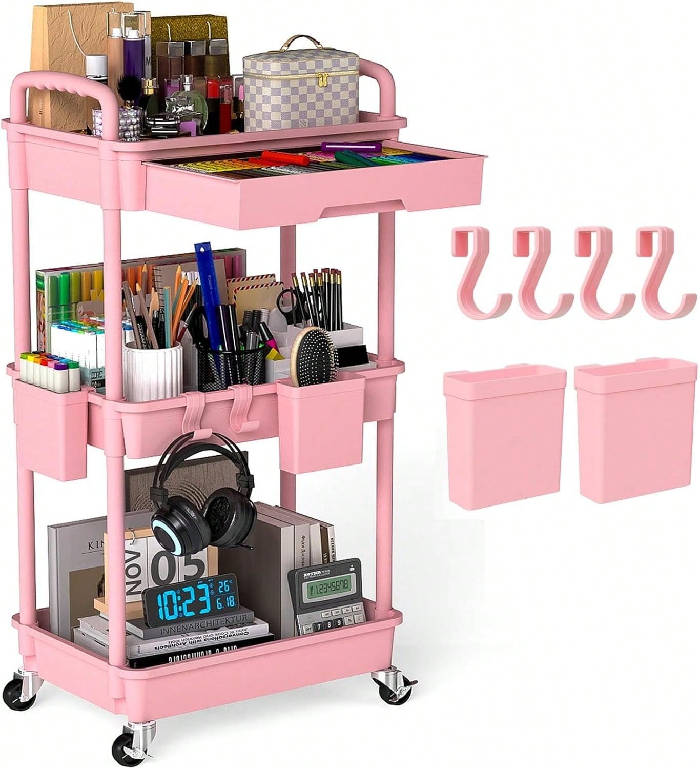 Трехъярусная передвижная тележ – обзор и цена Office Drawer Organizer
