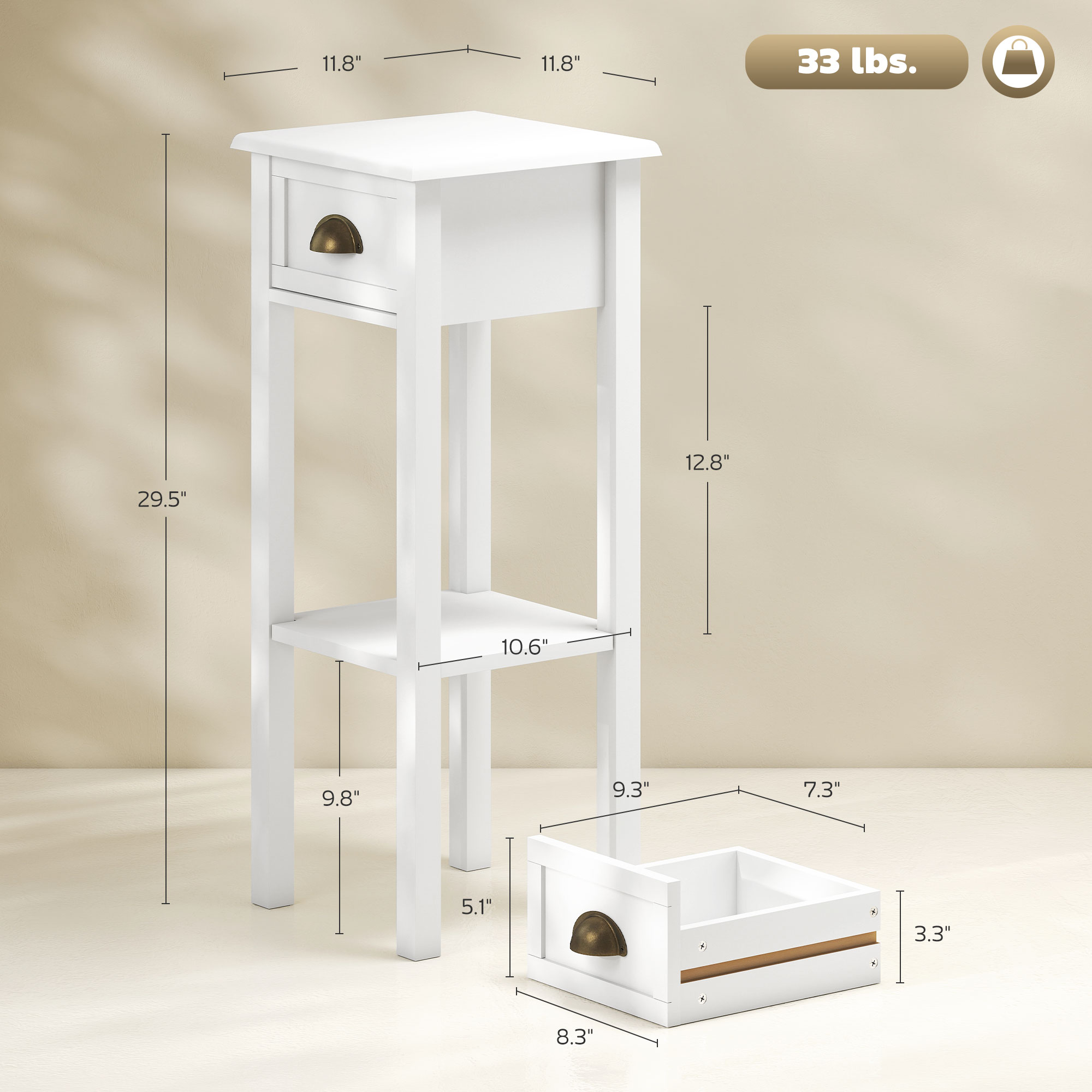 Узкий столик Homcom с ящиком и – обзор и цена Desk Drawer Small