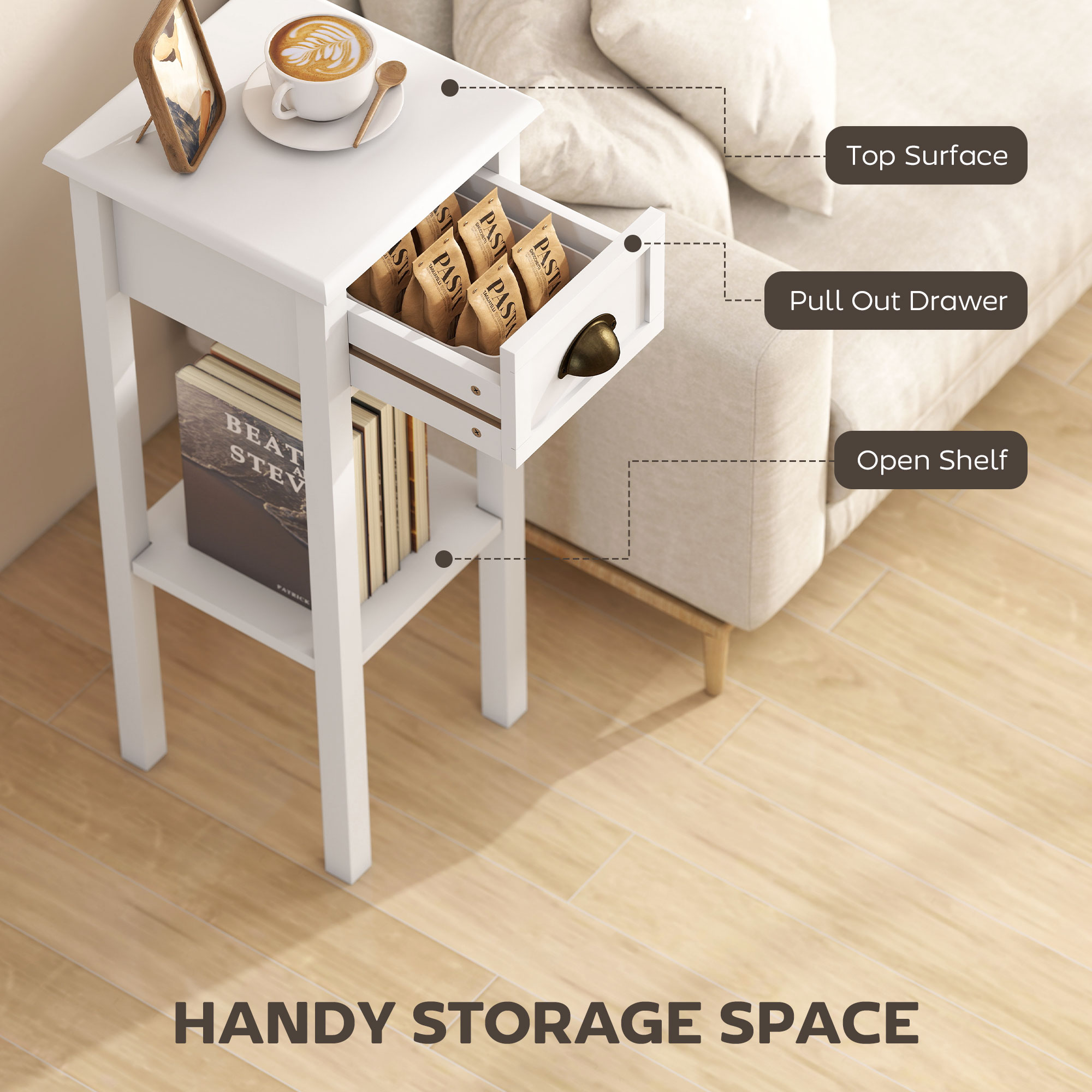 Узкий столик Homcom с ящиком и – обзор и цена Desk Drawer Small